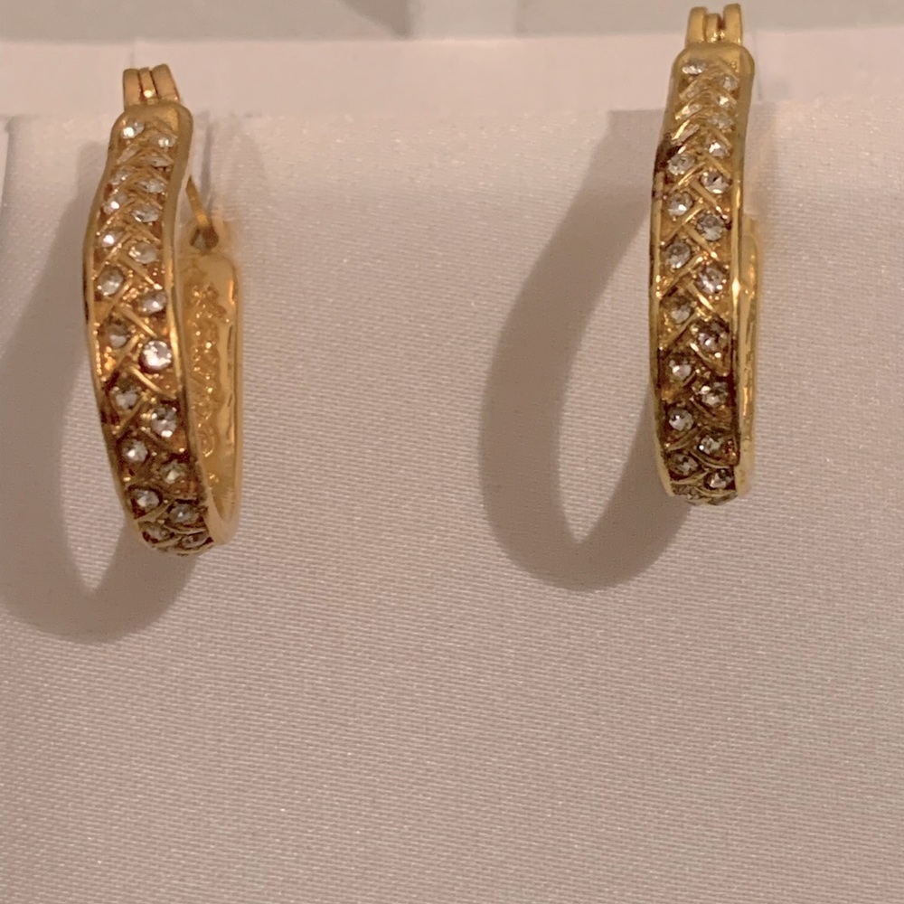 Love Always CZ gold plated earrings